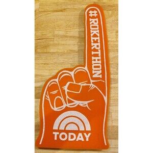 Vintage Rokerthon Today Show, Foam Finger, Orange and White-Today Show